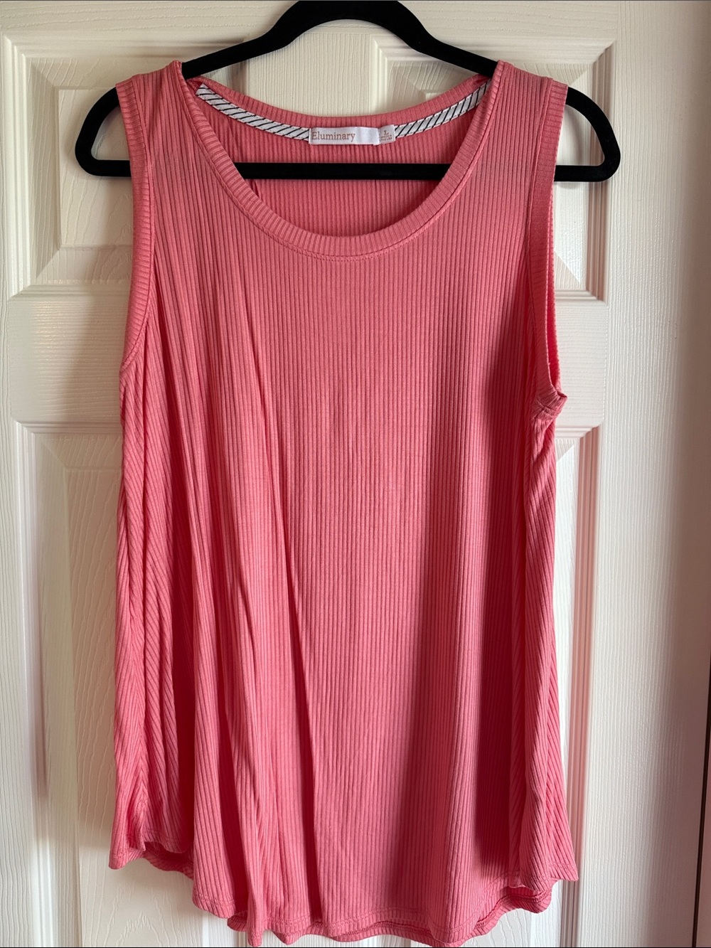 Ribbed Swing Tank Top - Rose Pink